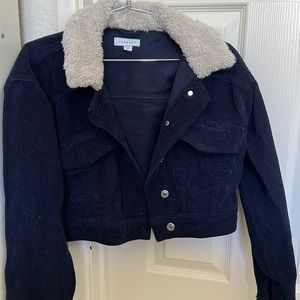 TOPSHOP cropped corduroy jacket